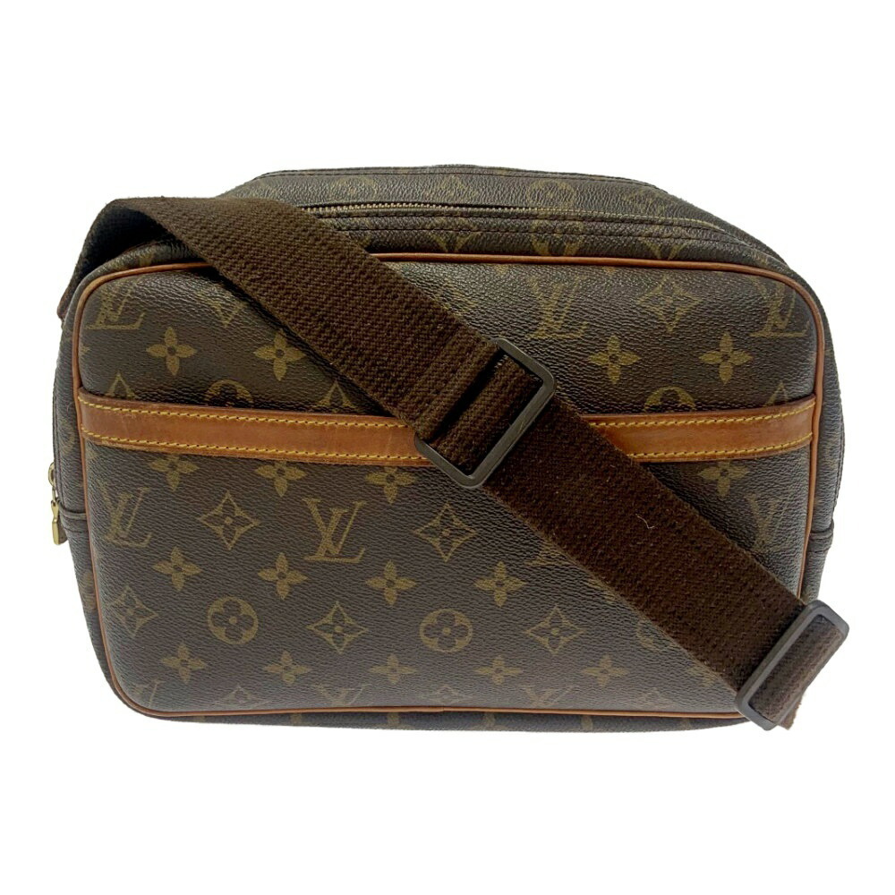 LOUIS VUITTON Monogram Reporter Shoulder Bag Brown